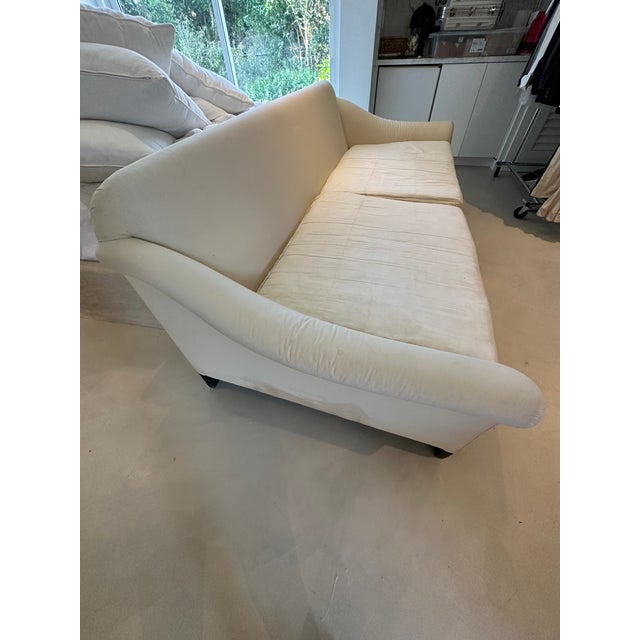 Verellen Camille White Linen Slipcovered Sofa 98" Chairish