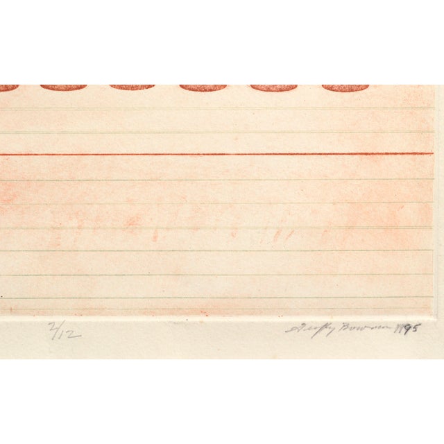 1990s "Orange Row", Abstract Geometric Minimalist Composition W Ovals, Limited Edition by Geoffrey Bowman For Sale - Image 5 of 8