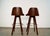 1960s 1960’s Mid-Century Modern Walnut & Leather Bar Stools - A Pair For Sale - Image 5 of 12