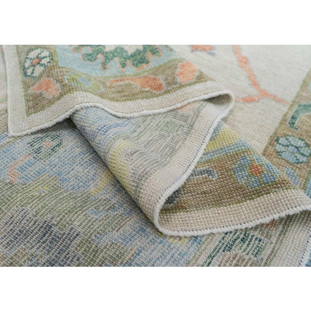Turkish Oushak Square Rug 9'10" x 10'10" #20434 For Sale In Houston - Image 6 of 8