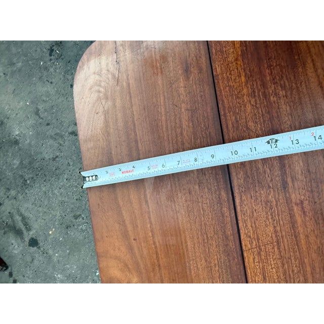 19th Century Antique English Regency Style Mahogany Drop-Leaf Pembroke Side Table For Sale - Image 15 of 18