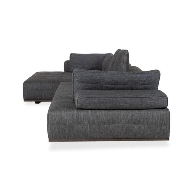 Lawrence Corner Sofa in Grey Fabric from Minotti For Sale - Image 11 of 13