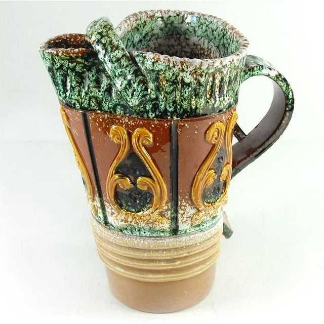 Large Vintage Italian Vase in Ceramic, 1960s, in Very Good conditions. Designed 1960 to 1969 This piece has an attribution...