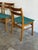 Blue Teak Dining Chairs Set of 4 With Blue Upholstery Danish Mid-Century Modern 1960s For Sale - Image 8 of 11