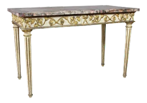 Italian Neoclassical Giltwood and Painted Console Table