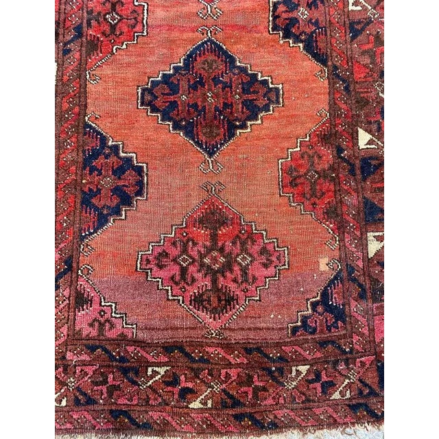 Nice late 19th century Turkmen rug with beautiful tribal design and natural colors, entirely hand knotted with wool velvet...