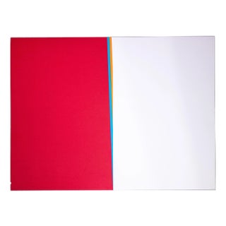 Carmen Gloria Morales, White and Red, Original Lithograph, 1970 For Sale