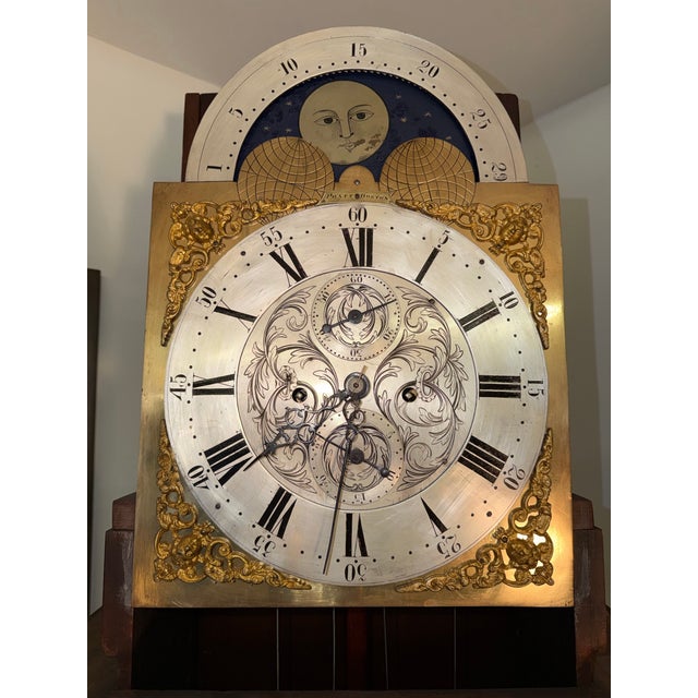 Traditional Harriet Beecher & Calvin Ellis Stowe Family Grandfather Clock For Sale - Image 3 of 12