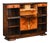 Art Deco Bookcase with Secretary Compartment in Birch and Walnut For Sale