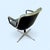 Iconic Early Charles Pollock Executive Armchairs a Pair Solid Aluminum Base Green Leather For Sale In New York - Image 6 of 14