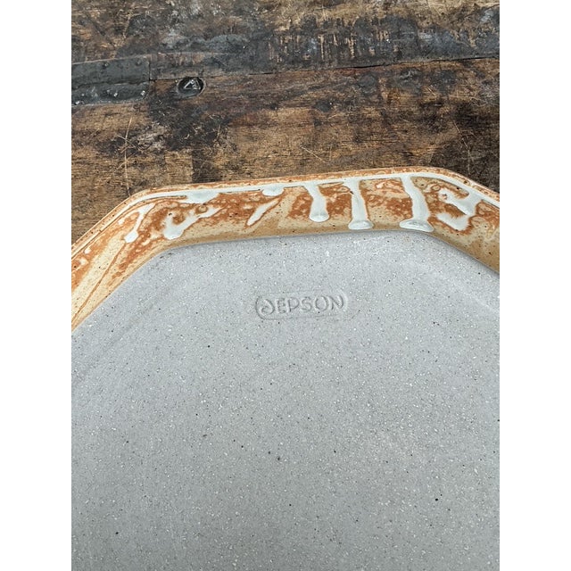 Vintage Original Studio Pottery Octagon Dinner Plates - Set of 6 For Sale In West Palm - Image 6 of 12