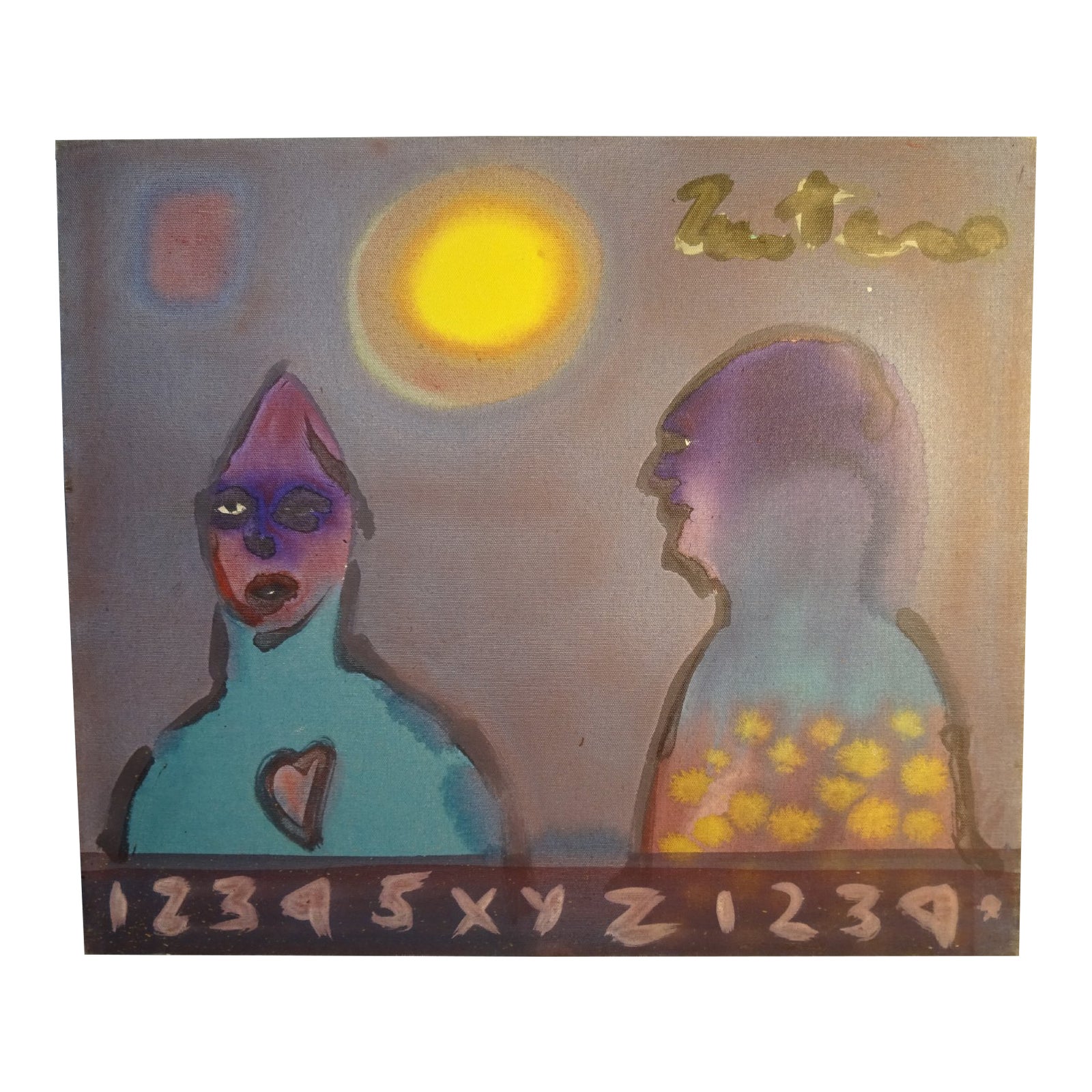 1980s Abstract Acrylic On Canvas Painting Chairish