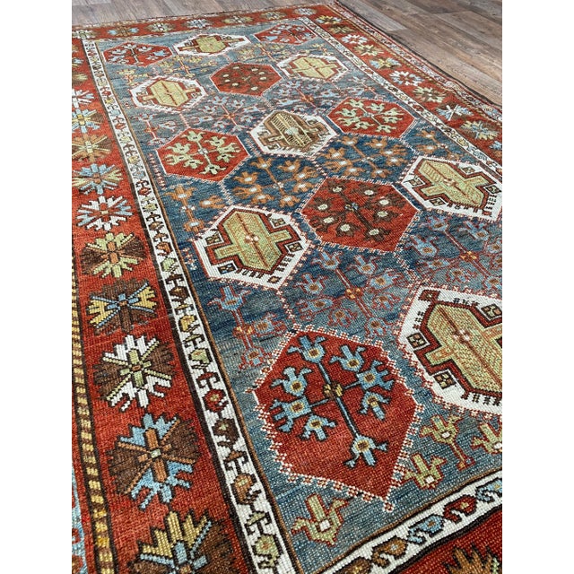Gorgeous antique Persian rug. This Antique Afshar was woven in the 1920s.