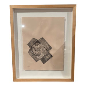 1990s Expressionist Lithograph by Artist Katelyn Bladel, Framed & Signed