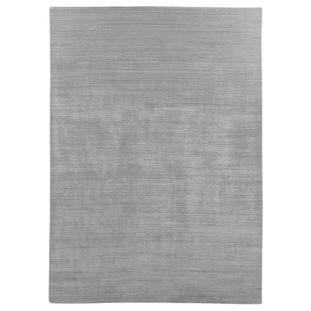 Banbury Handloom Wool Viscose Aqua Rug - 8'x10' For Sale