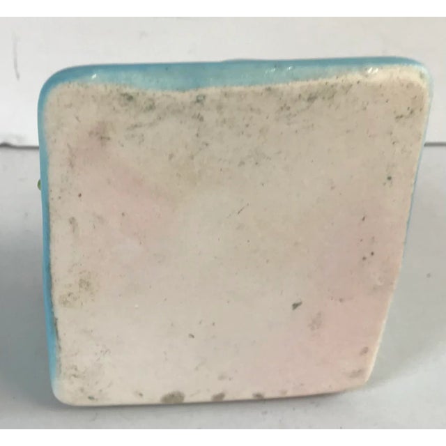 Vintage Zanesville Usa Small Planter With Flower Design For Sale In Dallas - Image 6 of 9