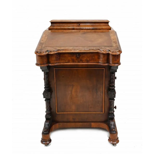 Antique Davenport Desk in Walnut, 1880 For Sale - Image 5 of 16