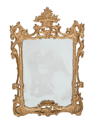 Chippendale Pier Mirror in Gilt Carved Frame