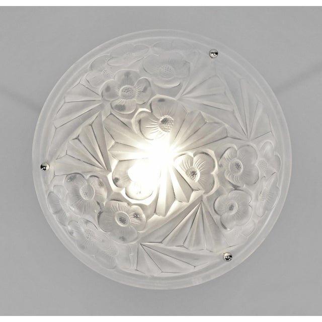 Metal French Art Deco Pendant Light by Francis Hubens & Degue 1930 France For Sale - Image 7 of 11