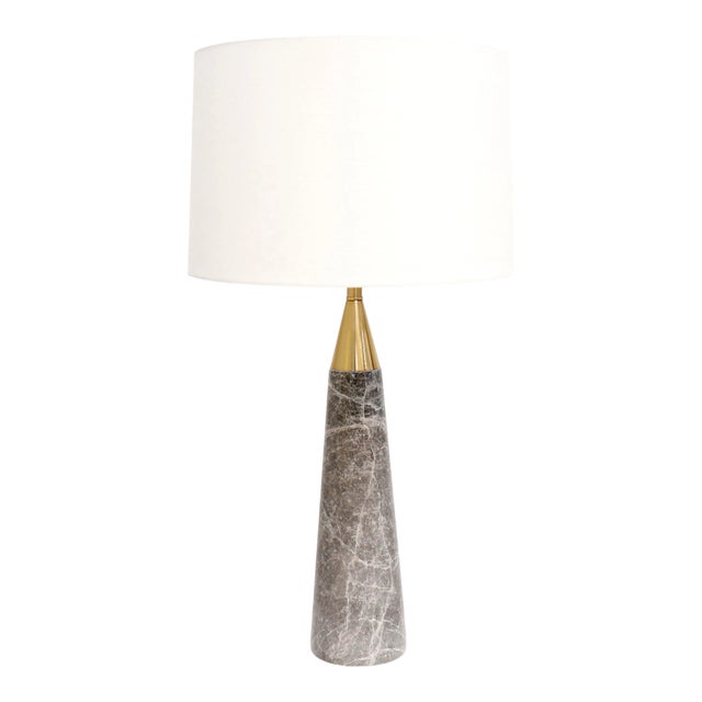 Pasargad Home Radiance Spire Marble Accented Table Lamp For Sale