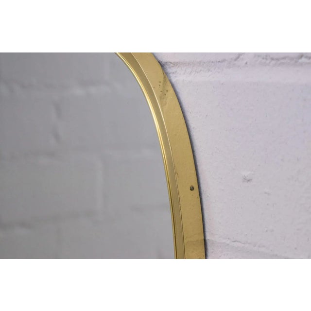 Metal Large German Brass Mirror from Gebrüder Schöninger München, 1950s For Sale - Image 7 of 10