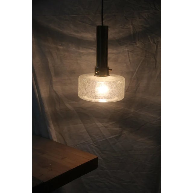 Brass and Murano Glass Pendant Lamp, 1970s For Sale - Image 12 of 13