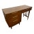 1950s Kent Coffey Tableu Mid-Century Modern Walnut Desk With Brass Accents For Sale