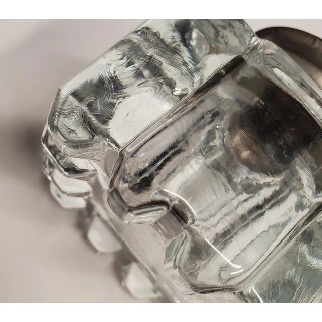 Transparent 1940's Crystal Inkwell For Sale - Image 8 of 9