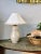 Beautiful earthenware table lamp with white glaze. Designed by Anna-Lisa Thomson for Upsala Ekeby Sweden, mid1900s....
