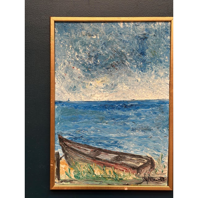 Mid-Century Modern Stig Allan, Red Oak at Råå, 1983, Oil on Panel, Framed For Sale - Image 3 of 18