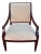 J. Robert Scott Mahogany & Cut Velvet Art Deco Lounge Chair For Sale