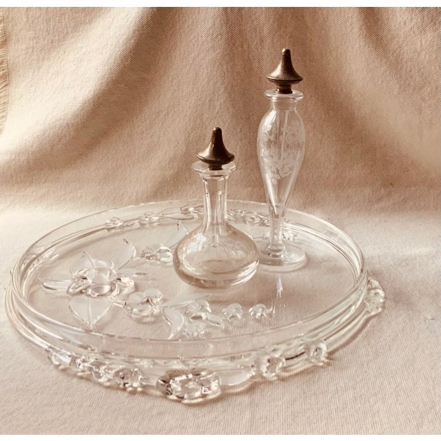 1980s Exquisite French Crystal Camelia Bathroom Tray- Plateau – Paris Find For Sale - Image 17 of 18
