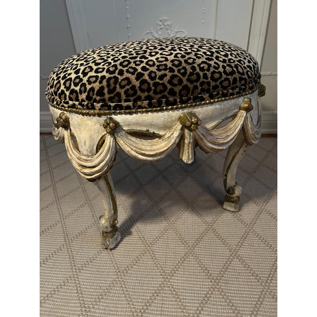 18th C. Hand Carved Wooden Stool For Sale In Los Angeles - Image 6 of 7