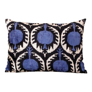Ikat Velvet Pillow For Sale
