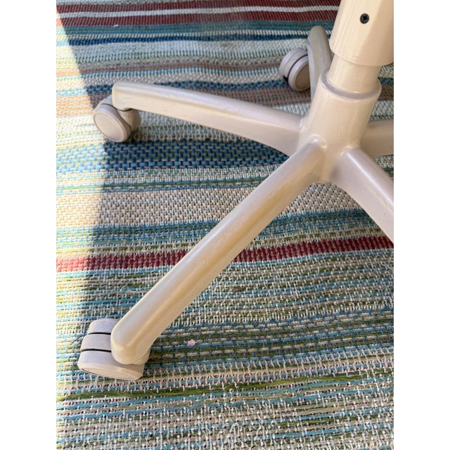 Vintage Mid-Century Steelcase Teal Blue Rolling Office Desk Arm Chair For Sale - Image 13 of 18