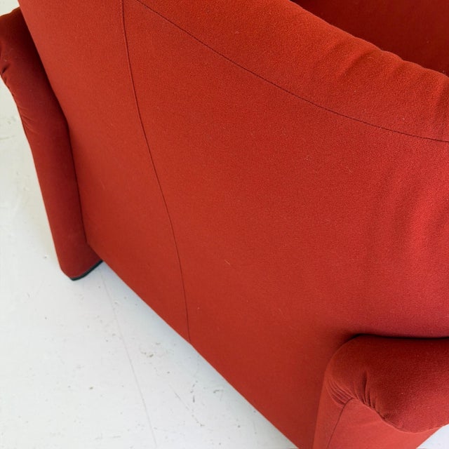 Burnt Orange 1970s Portovenere Chairs by Vico Magistretti for Cassina For Sale - Image 8 of 11