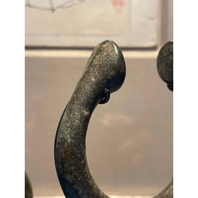 Antique African Bronze Manilla Mounted Currency Forms- a Set of 3 For Sale In Chicago - Image 6 of 8