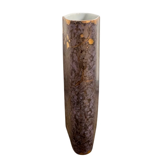 1980s Helmut Dresler's "Goldfeuer": Rosenthal Porcelain Art Vase For Sale In Austin - Image 6 of 18