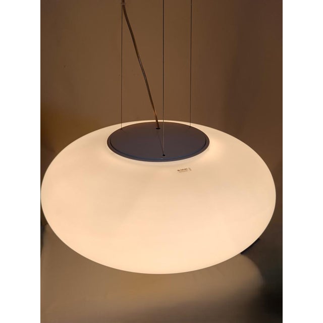 Large Pendant Light in Murano Opaline Glass, 1990s For Sale - Image 13 of 17