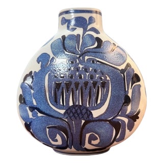 Tenera Faience Vase by Cari Christensen for Royal Copenhagen, Denmark, 1960s For Sale