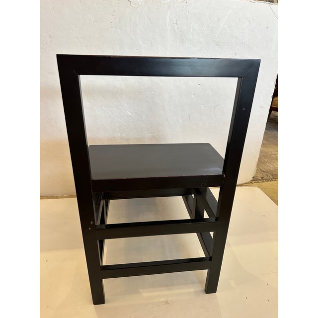 Traditional Ebonized Wood Library Steps or Side Table For Sale - Image 3 of 8