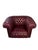 English Chesterfield Armchair in Burgundy Leather, 1980s For Sale - Image 4 of 8