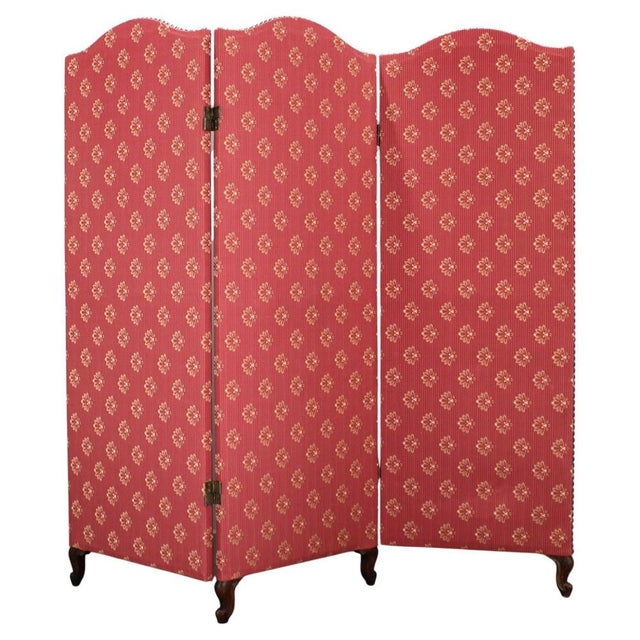 Antique Paravan with Fabric, 1900 For Sale - Image 14 of 14