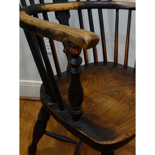 19th-Century English Pierced Slat Crinoline Windsor Chair For Sale - Image 10 of 12