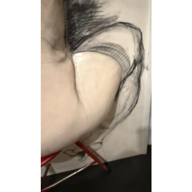 Modernist Artist, Nude Back View of Female For Sale - Image 4 of 13