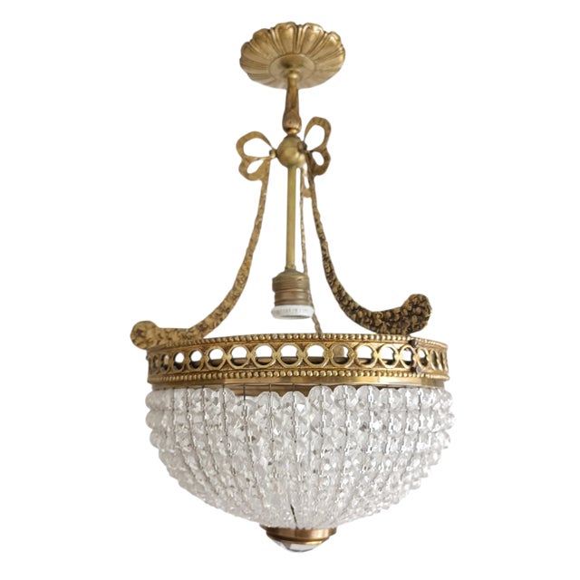 Bohemian Empire Chandelier, 1920s For Sale - Image 7 of 7