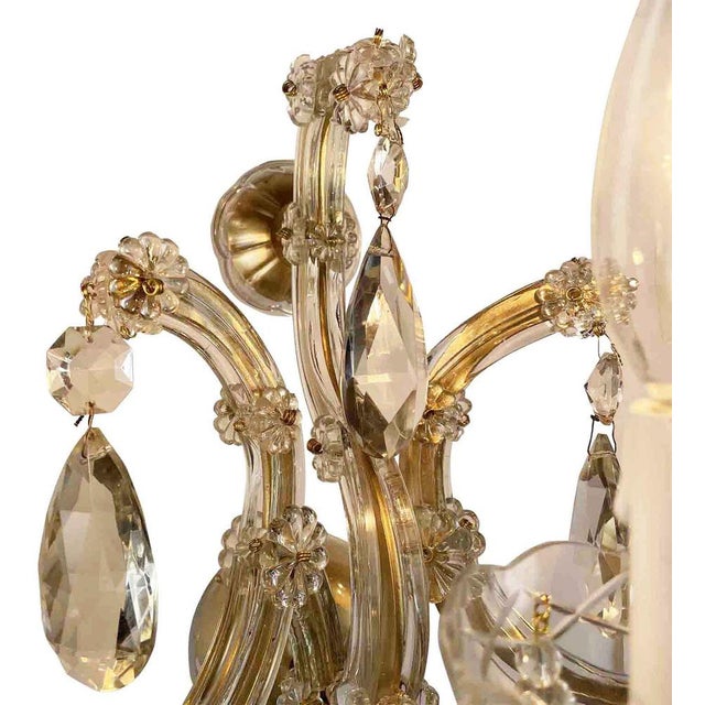 1950s Maria Teresa Crystal Wall Lights, 1950, Set of 2 For Sale - Image 5 of 6