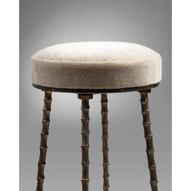 Bar Stools from Maison Baguès, 1950s, Set of 3 For Sale - Image 4 of 7