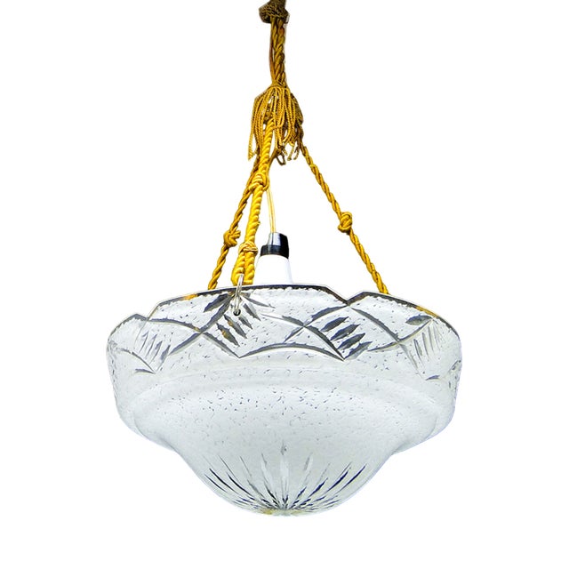 Art Deco Ample Lamp, Poland, 1950s For Sale