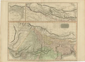 Large Northern Hindostan Map by J. Thomson, 1817